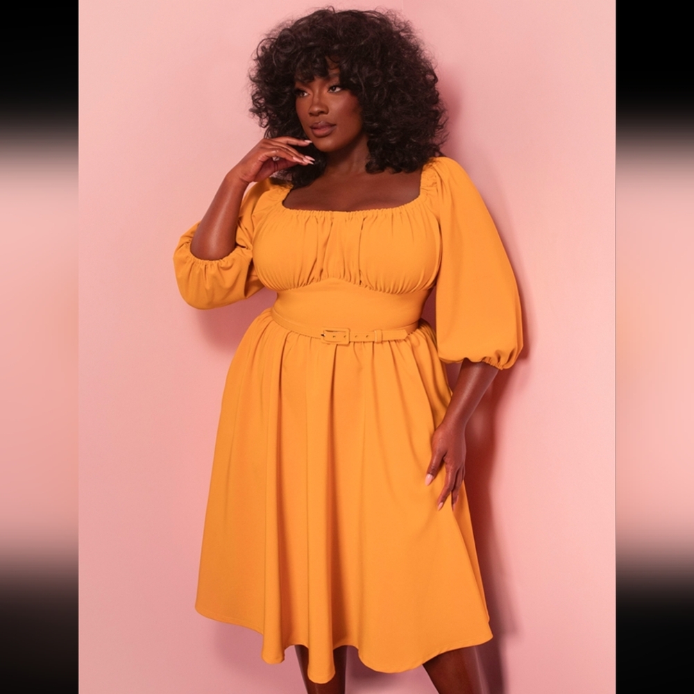 Mustard Gold Vacation Dress